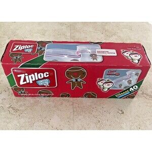 Ziploc Limited Edition Gingerbread Men 40 Double Zipper Gallon Plastic Bag